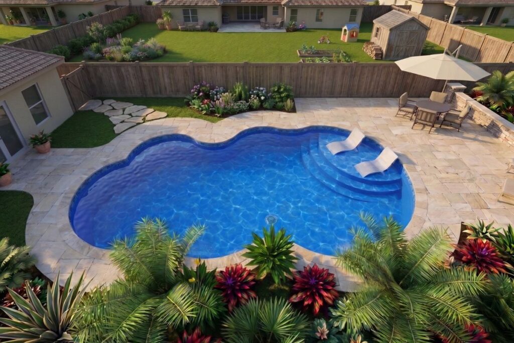 Granite Pools 3D Rendering